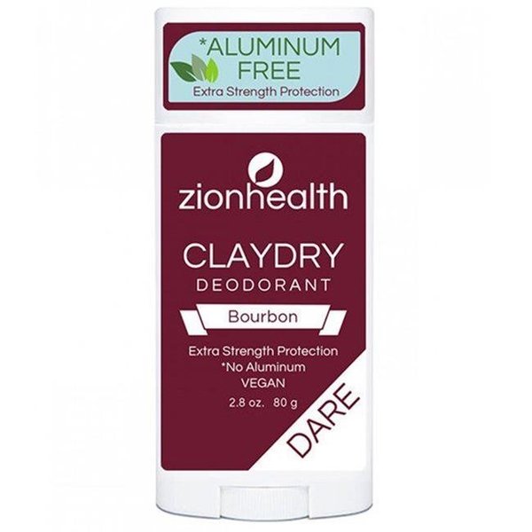 Zion Health Zion Health 237444 2.8 oz Clay Dry Dare Deodorant; Bourbon 237444